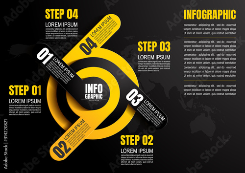 infographic business data, process chart design template for presentation. abstract timeline elements, vector illustration, EPS10.