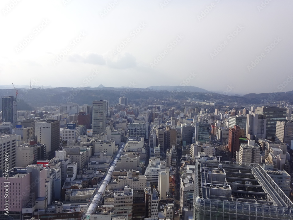 The view of Sendai City, Japan