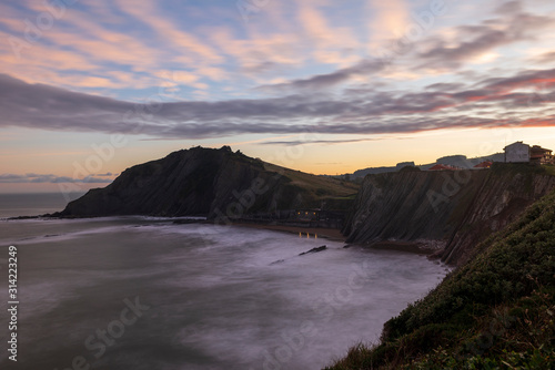 The coast of Zumaia a cloudy day at dawn © vicenfoto