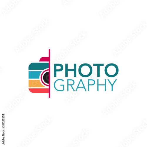Photography Logo Design Stock Vector