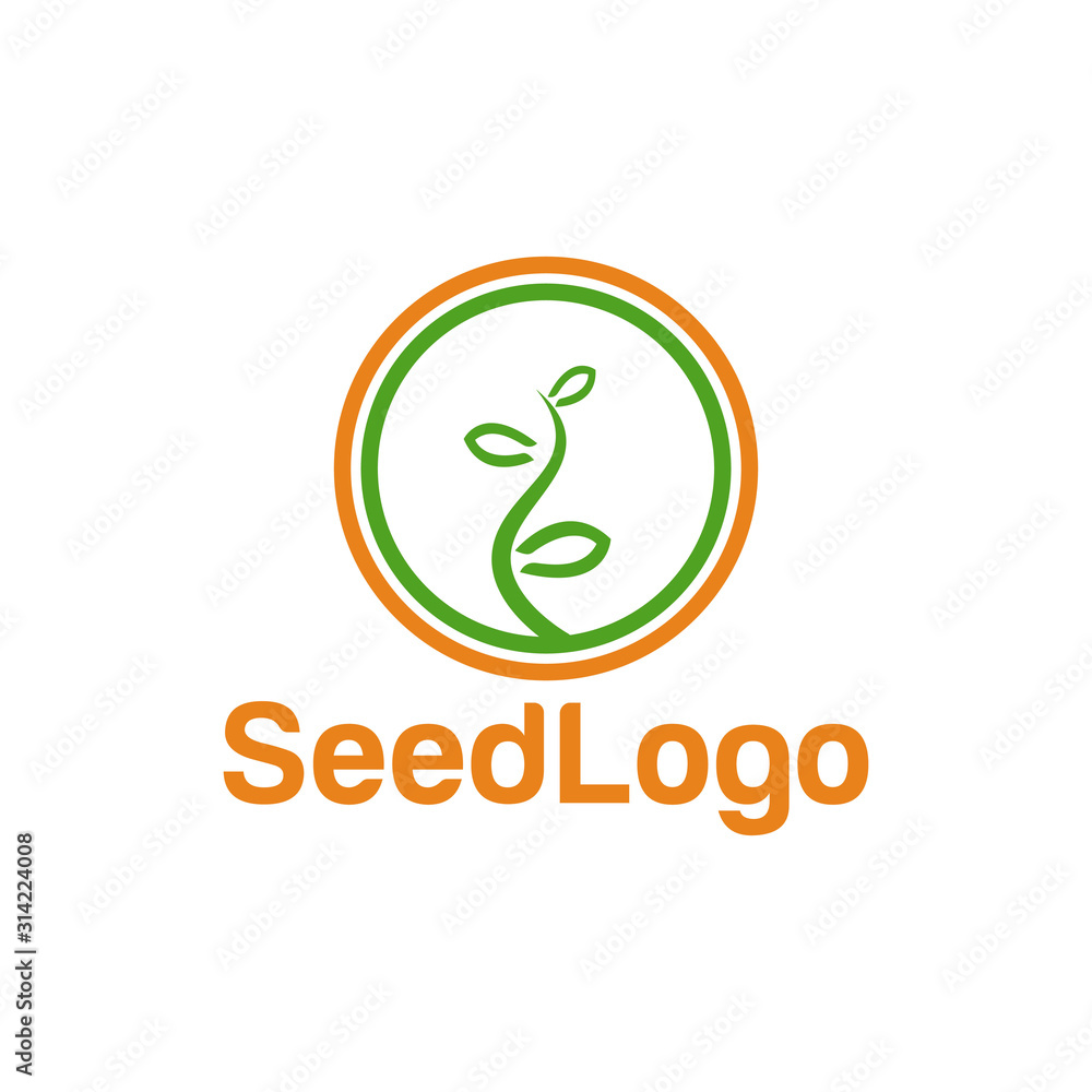 Growing Seed Logo Designs Vector Seed Stock Vector Growing Seed Logo Designs Vector Seed Stock Vector