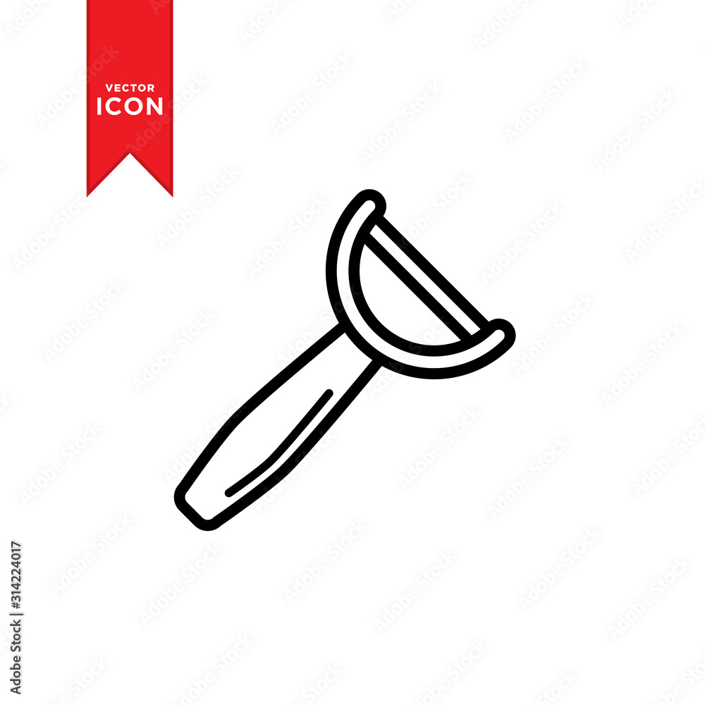 Peeler icon vector. Potato peeler icon template. Flat design style. Peeler icon vector. Potato peeler icon template. Flat design style.