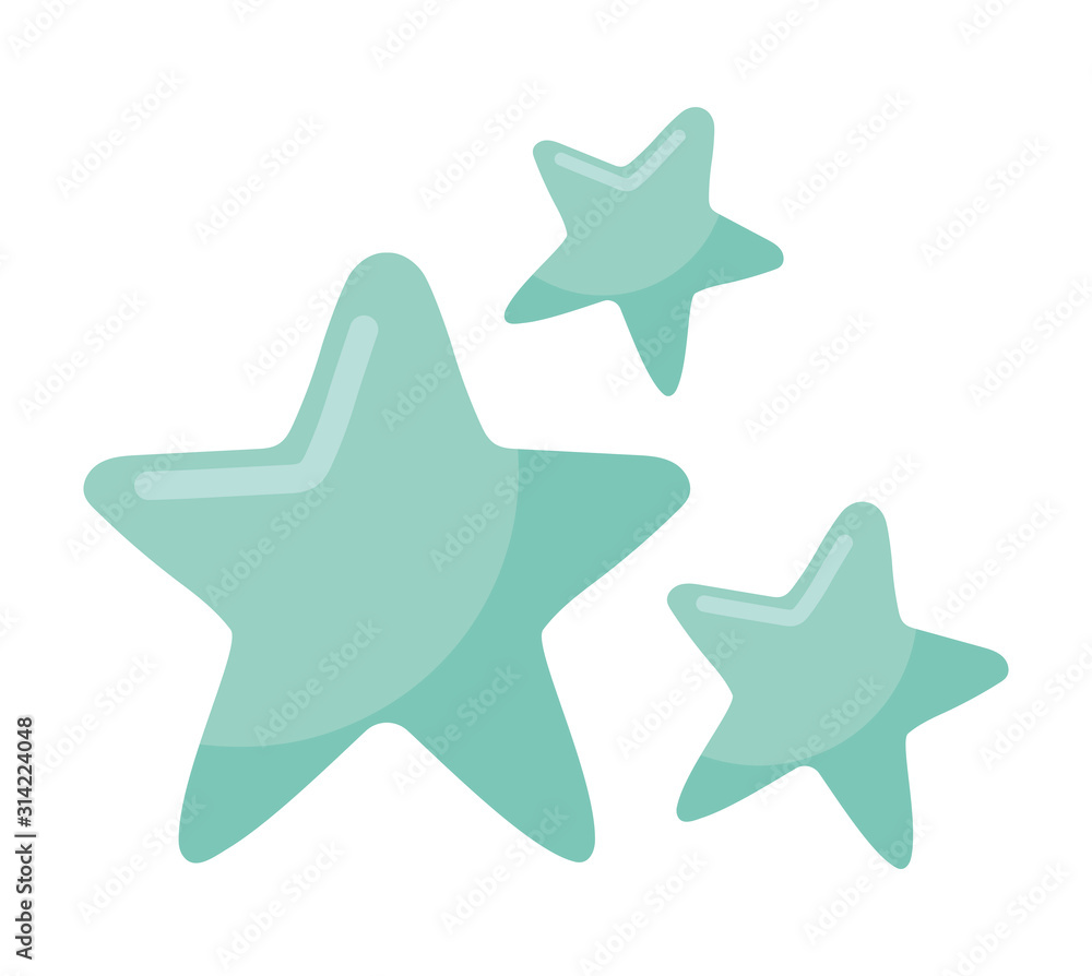 Obraz premium Isolated blue stars vector design