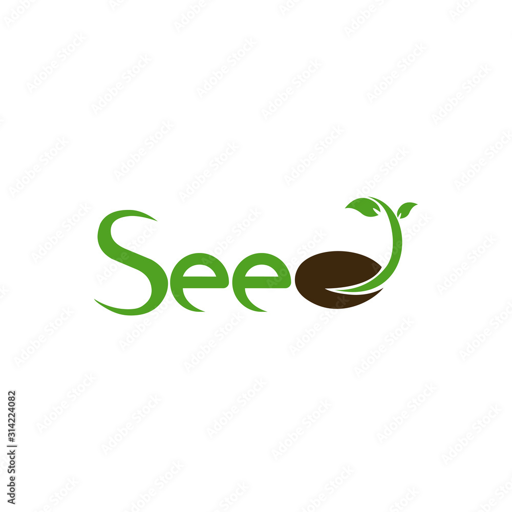 Growing Seed Logo Designs Vector Seed Stock Vector Growing Seed Logo Designs Vector Seed Stock Vector