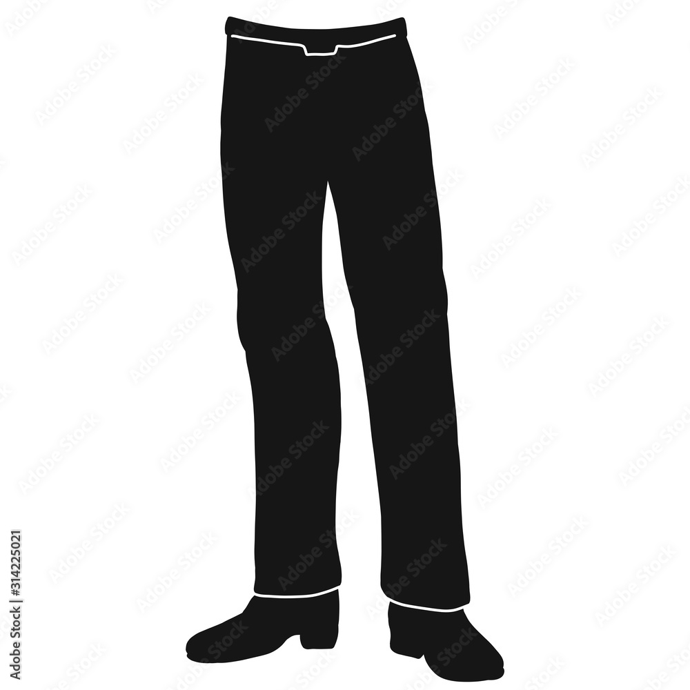 men's legs in elegant trousers with a belt and shoes men's legs in elegant trousers with a belt and shoes