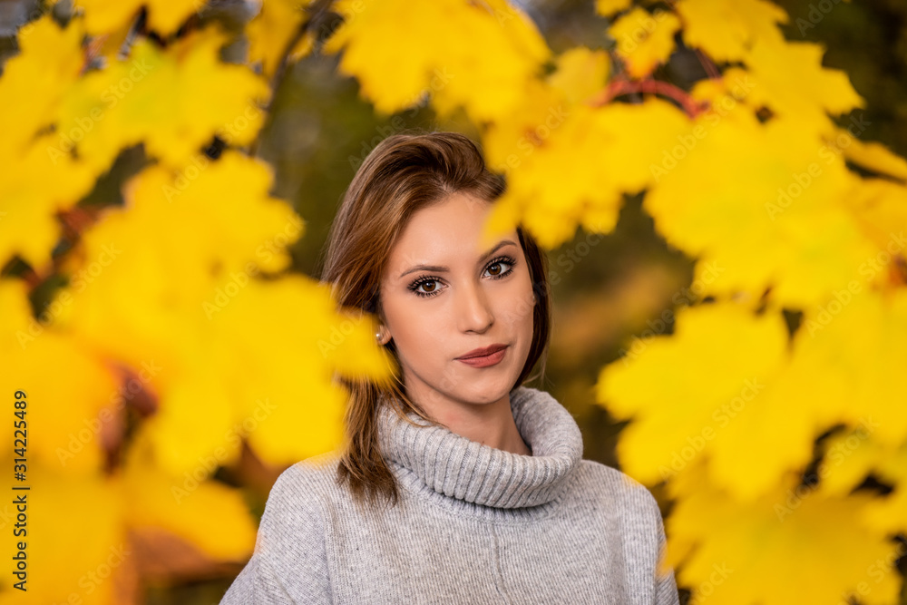 Fashion Portrait in Autumn Woods Fashion Portrait in Autumn Woods