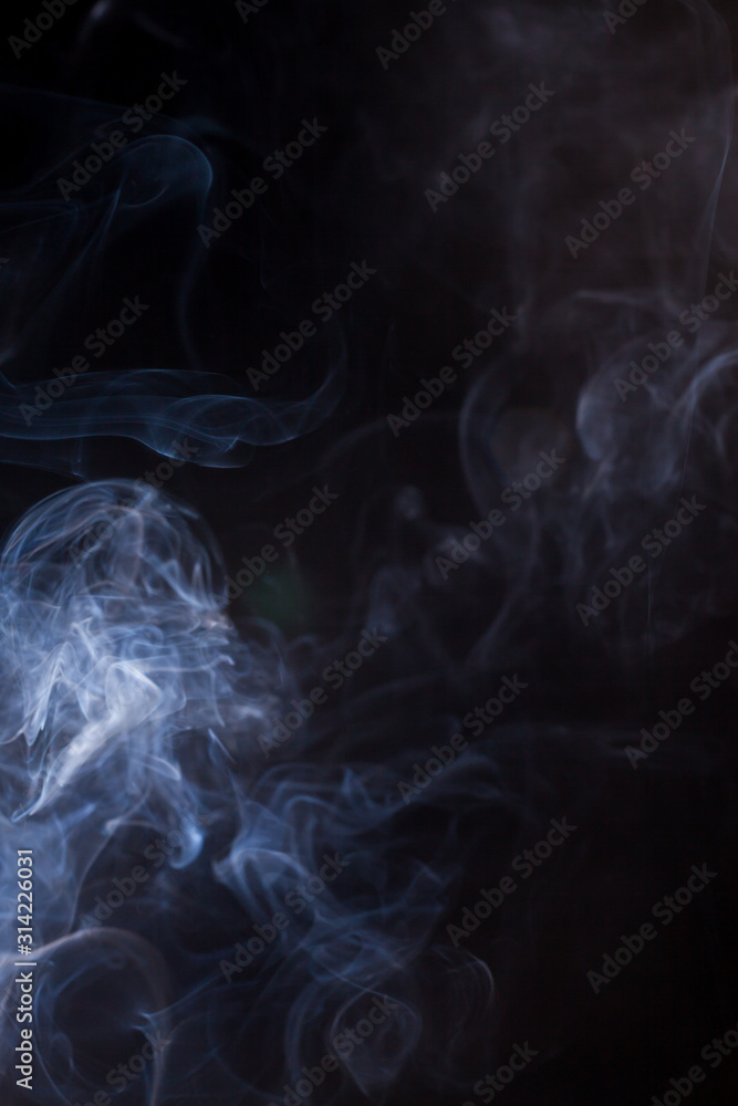 Fototapeta premium Smoke on a black background.
