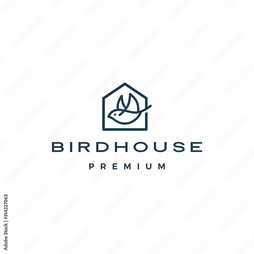 bird house logo vector icon illustration