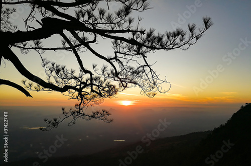 Real light  the sunrise at ...