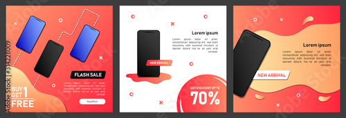 Dynamic modern fluid mobile for sale banners. Sale banner template design. Super sale special offer set. Editable banner adversiter template. For social media post, stories, story, internet ads