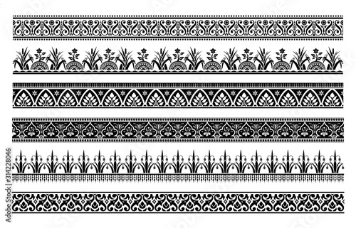Vintage baroque and victorian borders
