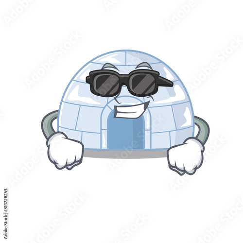 Super cool igloo character wearing black glasses