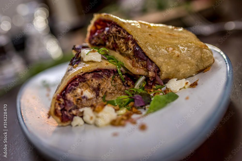 Tortilla with pork meat Tortilla with pork meat