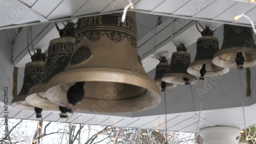 Gomel, Belarus - January 7, 2020: Peter and Paul Cathedral ring the bells.