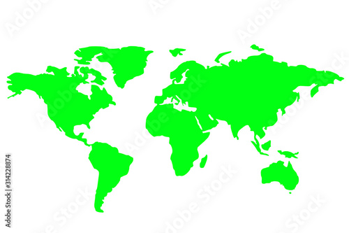 Global map  isolated on a white.