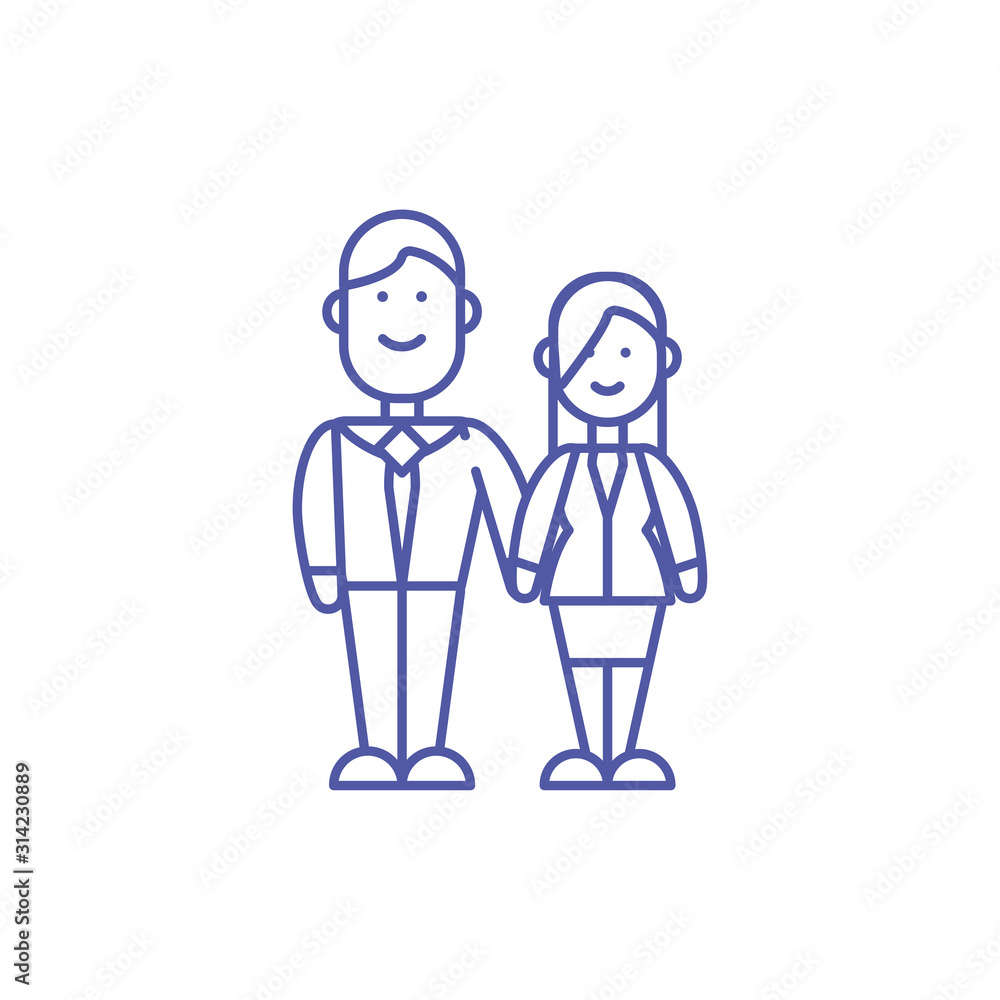 Couple of woman and man vector design Couple of woman and man vector design