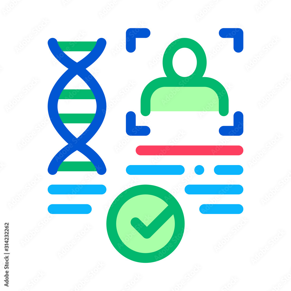 Obraz premium Confirmation Dna File Icon Vector. Outline Confirmation Dna File Sign. Isolated Contour Symbol Illustration