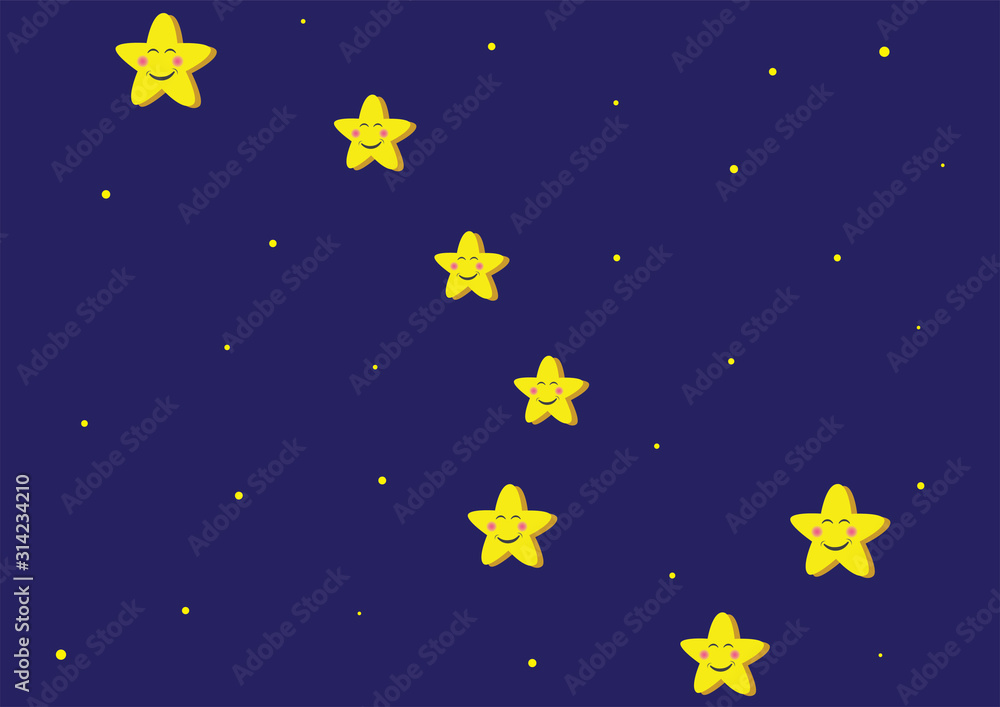 Toon representation of Ursa Major Constellation Toon representation of Ursa Major Constellation