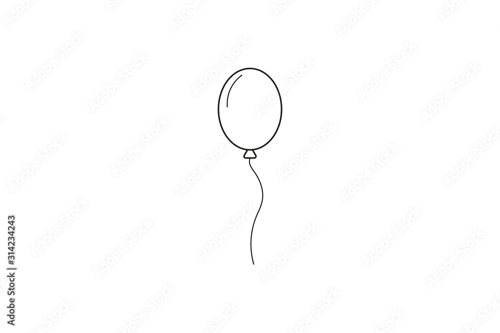 balloon icon on white. balloon icon on white.
