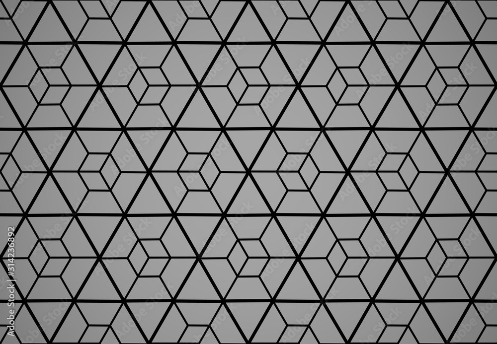 Fototapeta premium The geometric pattern with lines. Seamless vector background. Black texture. Graphic modern pattern. Simple lattice graphic design