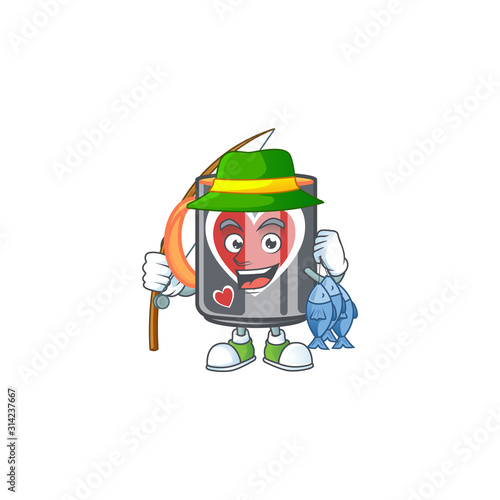 A Picture of happy Fishing mug love design