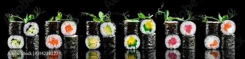 Panel kuchenny z motywem maki sushi set