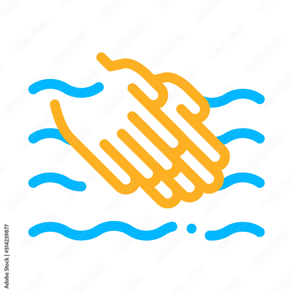 Hands Washing In Water Icon Vector. Outline Hands Washing In Water Sign. Isolated Contour Symbol Illustration Hands Washing In Water Icon Vector. Outline Hands Washing In Water Sign. Isolated Contour Symbol Illustration
