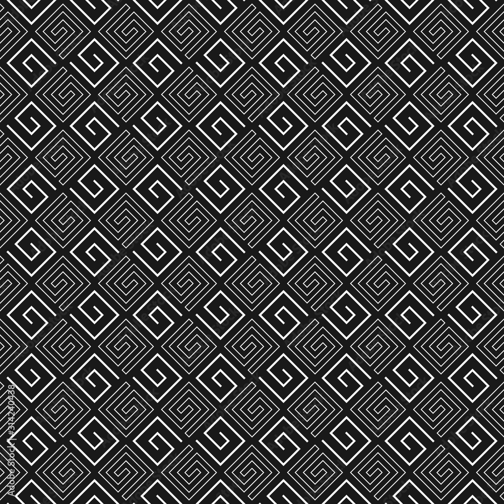 Square spiral seamless. Abstract seamless geometric pattern.