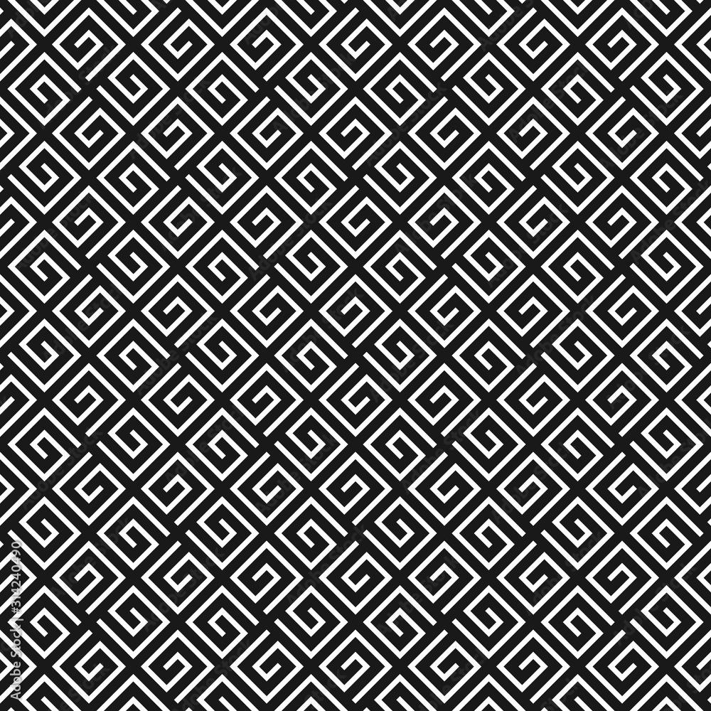 Square spiral seamless. Abstract seamless geometric pattern.