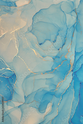 Alcohol ink colors translucent. Abstract multicolored marble texture background. Design wrapping paper, wallpaper. Mixing acrylic paints. Modern fluid art. Alcohol Ink Pattern