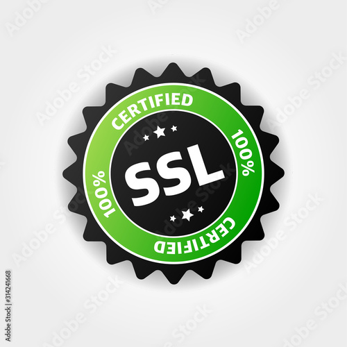 Secure connection icon vector illustration isolated on white background, flat style secured ssl shield symbols, protected safe data encryption technology, https certificate privacy sign.