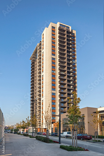 Belgrade, Serbia October 15, 2019: Belgrade Waterfront Vista Residence