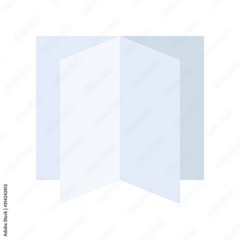 Open book vector illustration, flat style icon