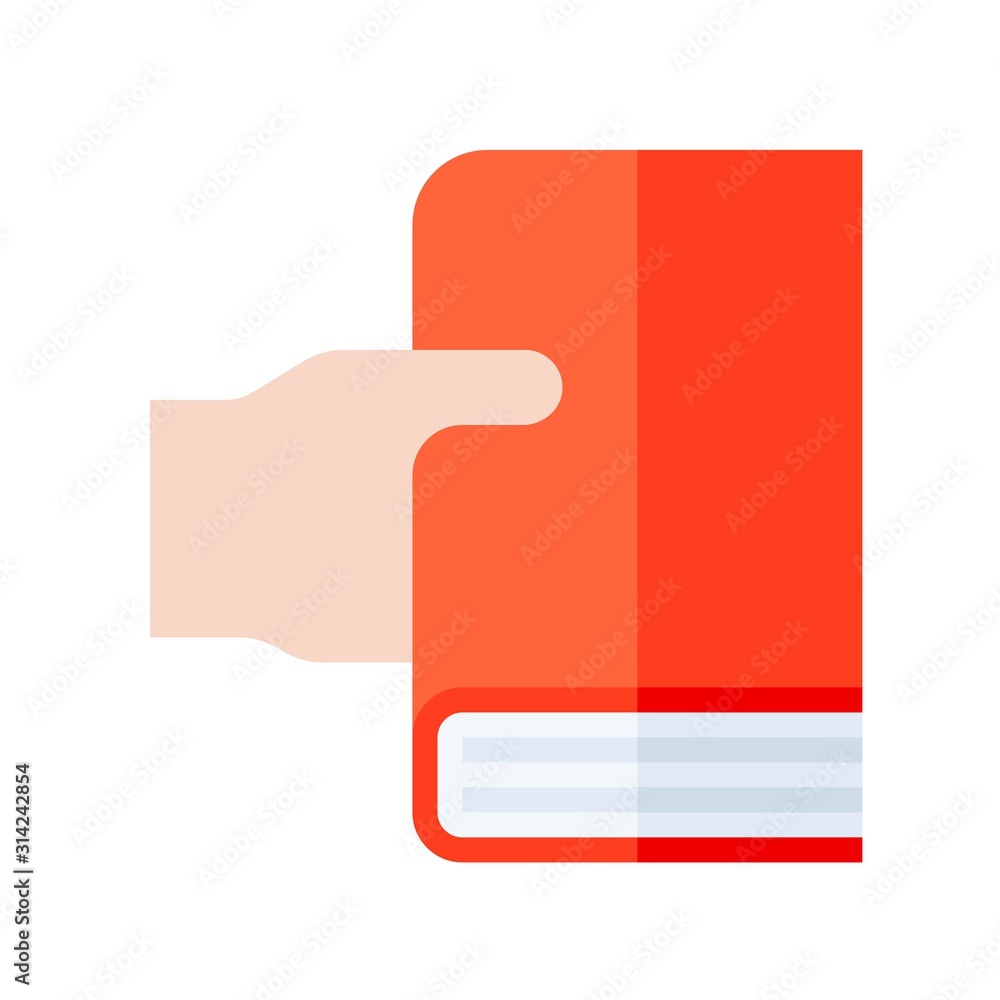 Closed book vector illustration, flat style icon Closed book vector illustration, flat style icon