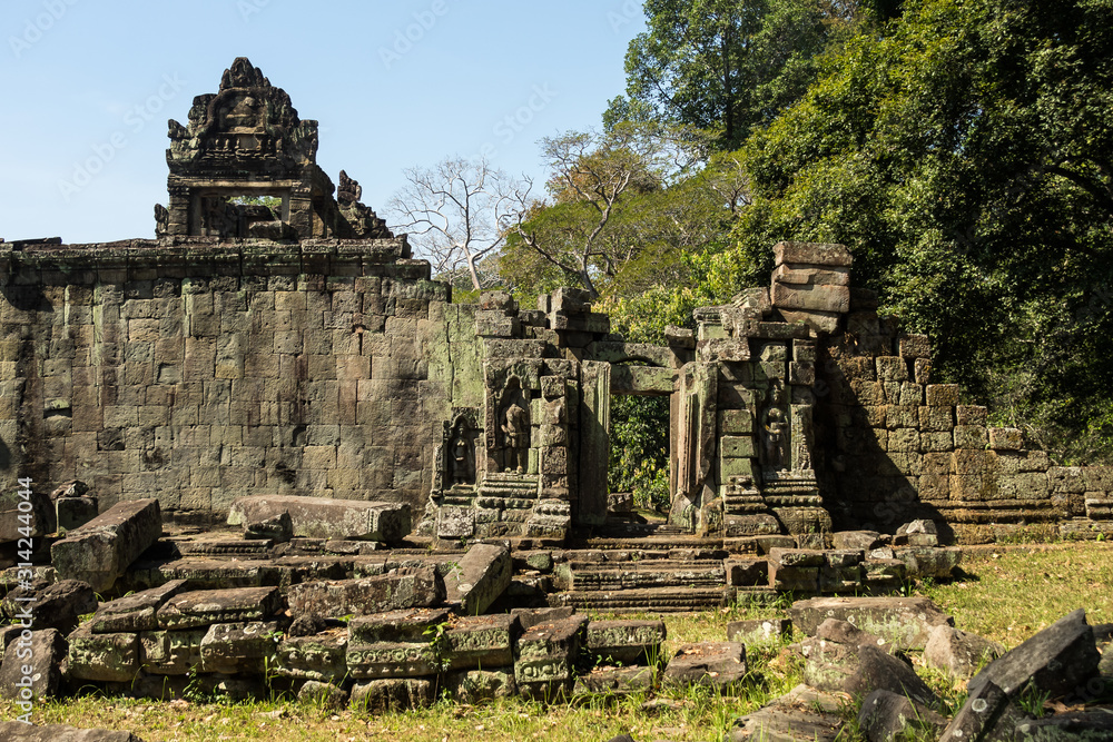 Preah Khan temple in complex Angkor Wat in Siem Reap, Cambodia