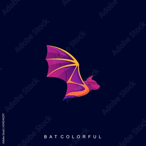 Fly Bat Illustration Vector Template