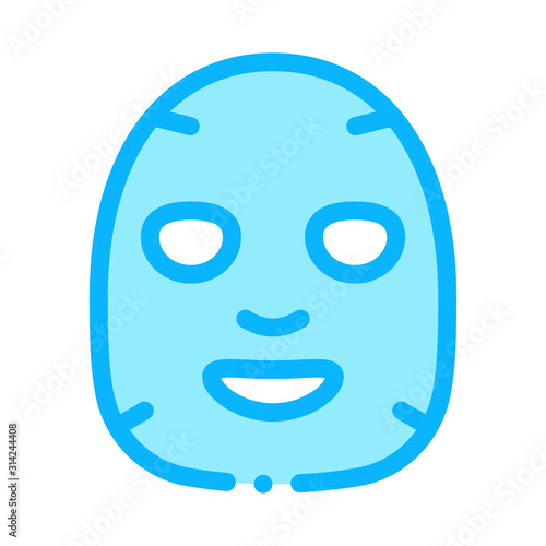 Facial Mask Skin Protect Icon Vector. Outline Facial Mask Skin Protect Sign. Isolated Contour Symbol Illustration
