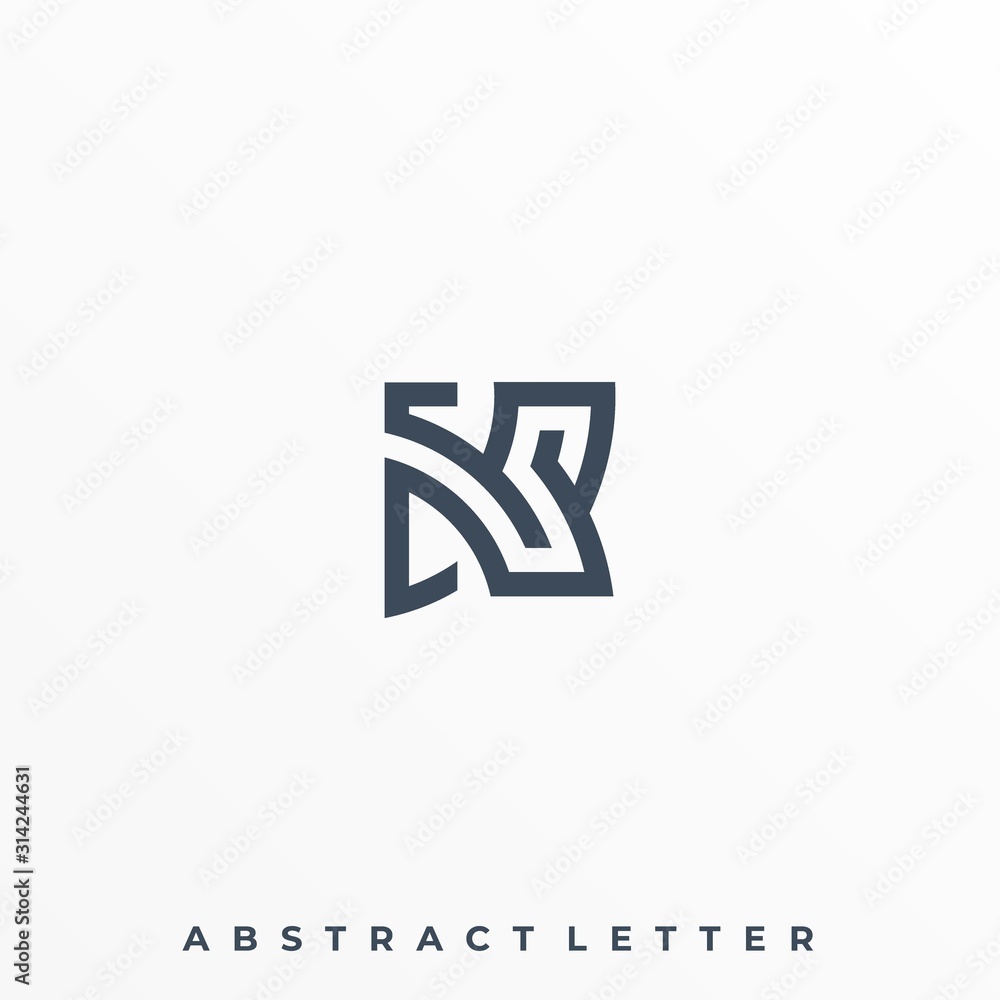 Obraz premium Abstract Letter Abstract Triangle Illustration Vector Template