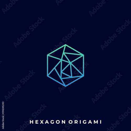 Abstract Hexagon Illustration Vector Template
