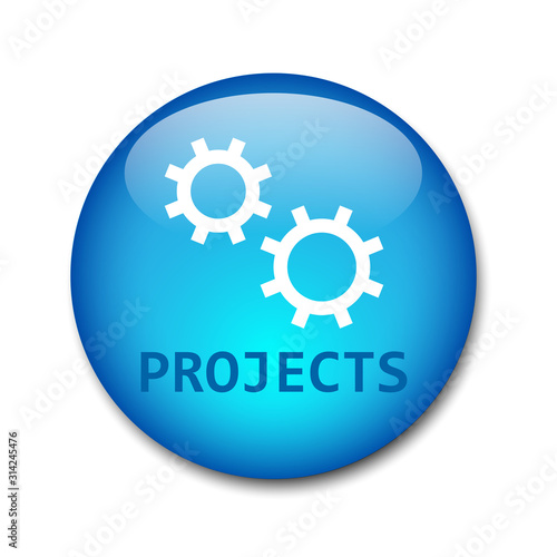 PROJECTS round vector web button