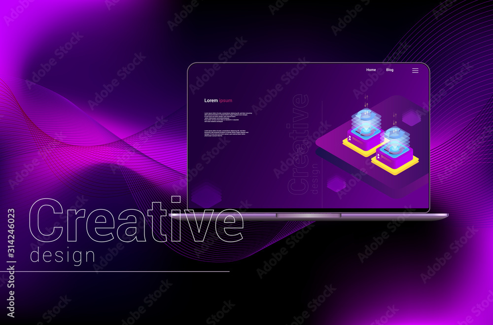 Modern flat design isometric concept of Web Development for banner and website. Isometric landing page template. Modern flat design isometric concept of Web Development for banner and website. Isometric landing page template.