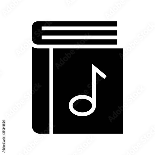 Song book vector illustration, solid style icon