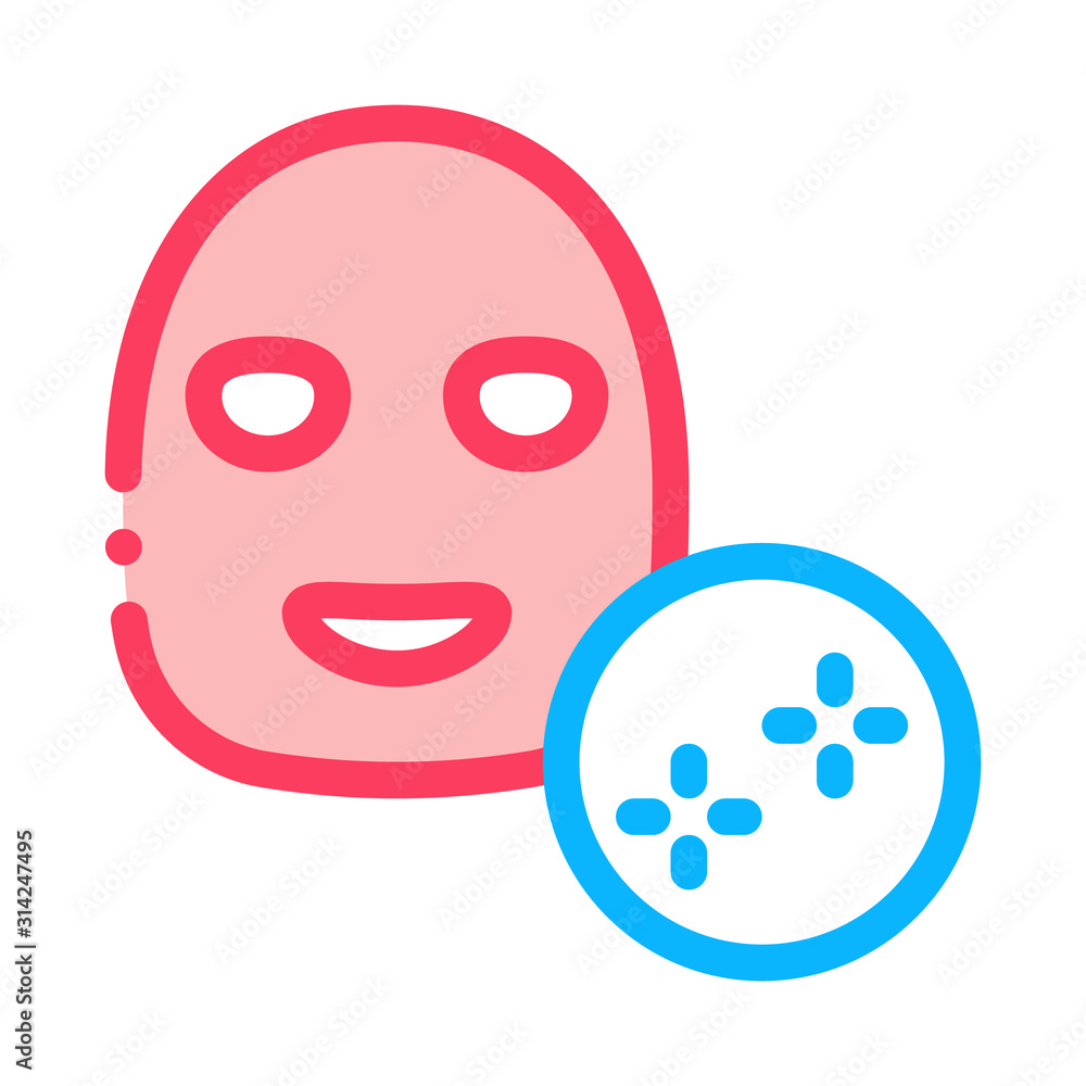 Shine Clean Face Mask Icon Vector. Outline Shine Clean Face Mask Sign. Isolated Contour Symbol Illustration Shine Clean Face Mask Icon Vector. Outline Shine Clean Face Mask Sign. Isolated Contour Symbol Illustration