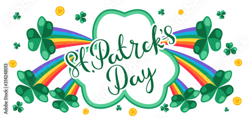 Saint Patricks Day greeting card.