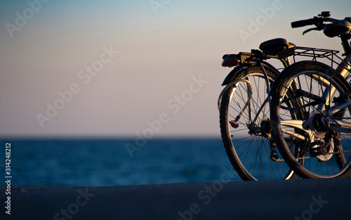 bicycles detail with sea in the background © Fernando