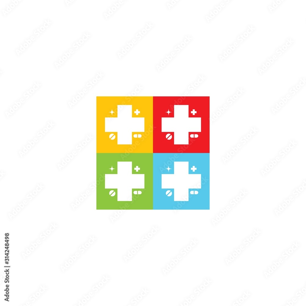 Medical cross logo template vector icon design Medical cross logo template vector icon design