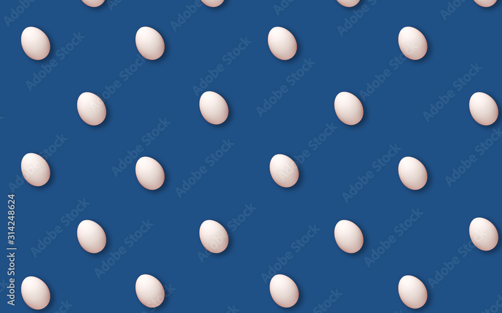White eggs. happy easter. top view copy space. Holiday concept 