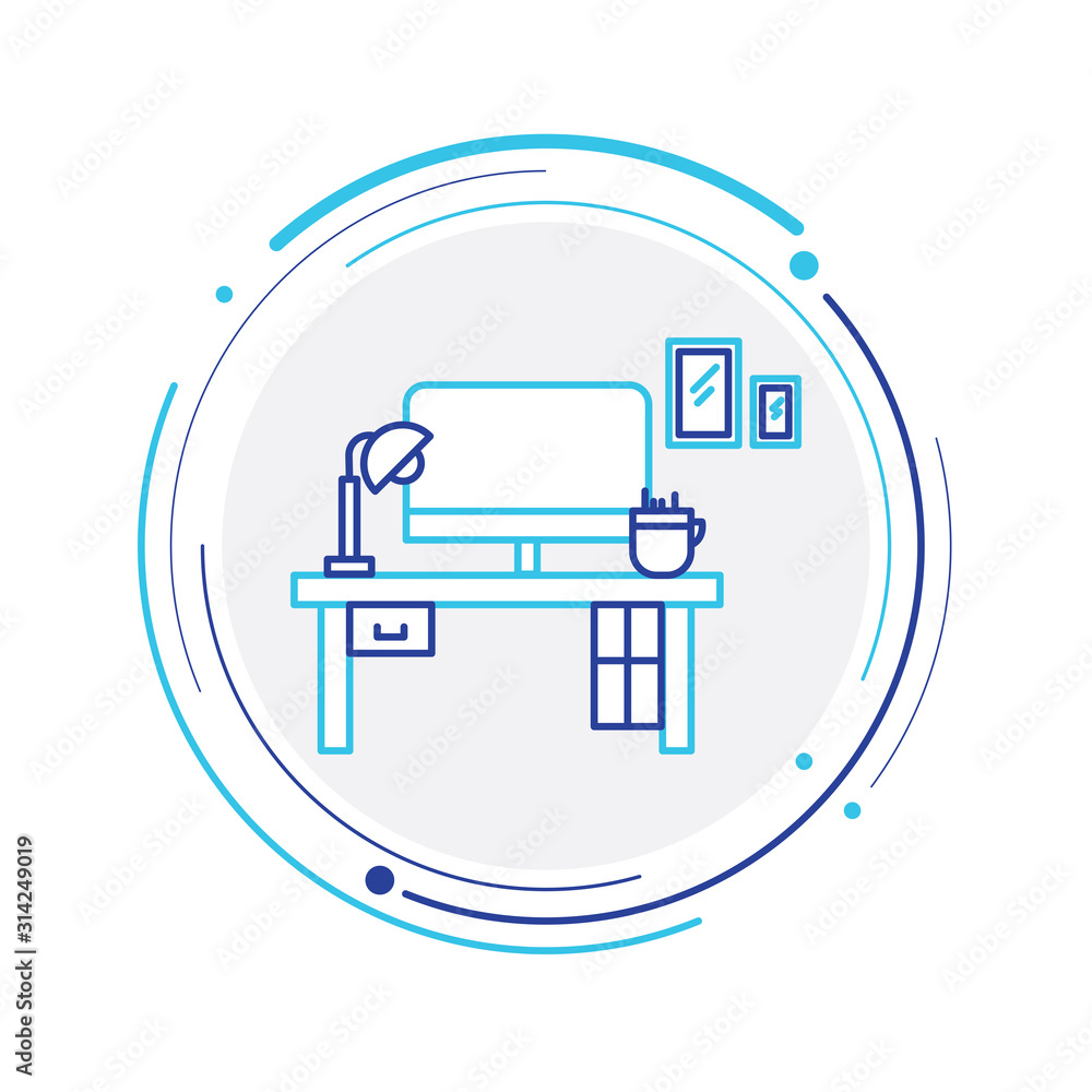 Workplace icon stock illustration Workplace icon stock illustration