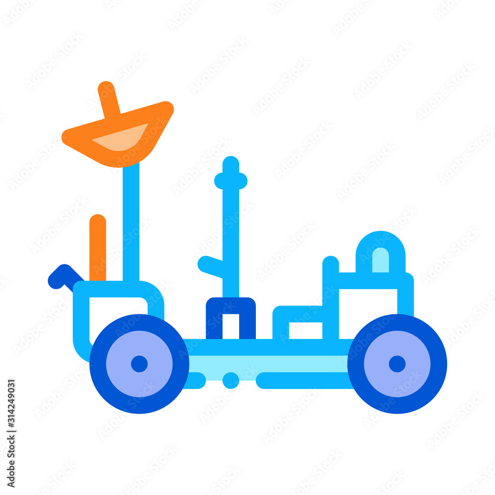 Astronaut Moon Rover Icon Vector. Outline Astronaut Moon Rover Sign. Isolated Contour Symbol Illustration Astronaut Moon Rover Icon Vector. Outline Astronaut Moon Rover Sign. Isolated Contour Symbol Illustration