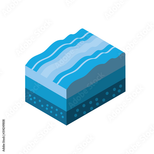 Wallpaper Mural Isolated isometric sea vector design Torontodigital.ca